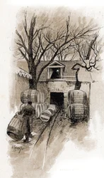 Ingresso della cantina dei magazzini di Bercy, Parigi