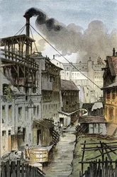 Veduta del fiume Bievre dal boulevard Port Royal, Parigi Disegno di Gustave Fraipont tratto da 