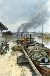 Veduta del Canal de la Villette a Parigi