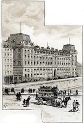 Veduta del dipartimento di polizia sul quai des Orfèvres, Parigi