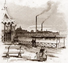Veduta del quai de Javel a Parigi, attuale quai André-Citroen
