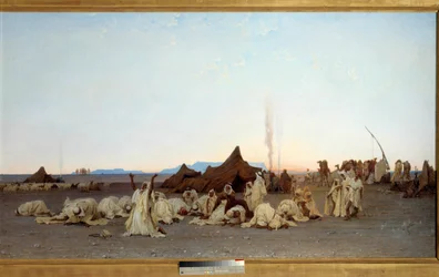 Preghiera serale nel deserto del Sahara (dettaglio)