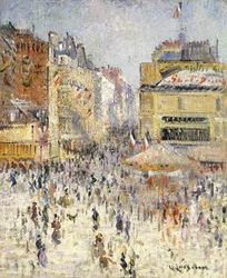 Festa della Bastiglia a Rue de Clignancourt, Parigi