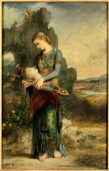 Orfeo: una giovane ragazza tracia porta la testa di Orfeo. 1865, 1,54 x 0,99 m, Parigi, Musée d