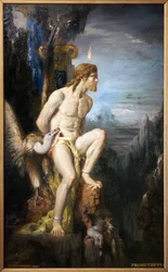 Prometeo. Dipinto a olio su tela di Gustave Moreau (1826-1898). Fotografia, KIM Youngtae, Parigi, Musée Gustave Moreau.