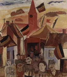 Fiera di paese, 1930 circa (olio su tela)
