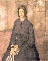 Ragazza con una Rosa, c.1915-25