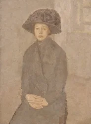 Giovane donna con un grande cappello, c.1917-25