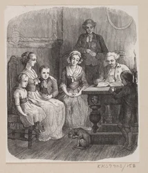 Illustrazione per "Alt paa sin rette Plads" in H.C. Andersen, "Fiabe e Storie", Volume 2
