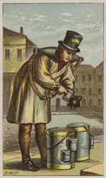 Lattaio (litografia a colori)