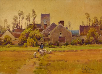 Villaggio francese, fine XIX - inizio XX secolo