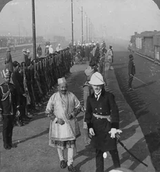 Arrivo di stato del Maharaja di Benares a Delhi, India