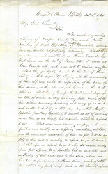 Appello dei membri della Compagnia del Capitano Eppstein, Boonville Home Guards, Prigione del Campidoglio, Jefferson City, al Maggiore Generale Fremont, 1 ottobre 1861