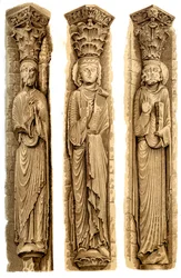 Decorazione esterna della Cattedrale di Le Mans, Le Mans, Francia, XV secolo 1849