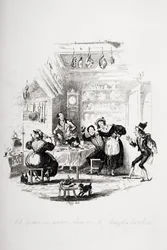 Job Trotter incontra Sam nella cucina di Mr. Muzzle, illustrazione da 