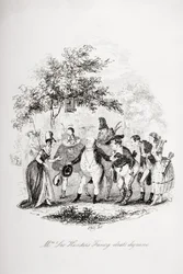 Il pranzo in costume di Mrs. Leo Hunter, illustrazione da 