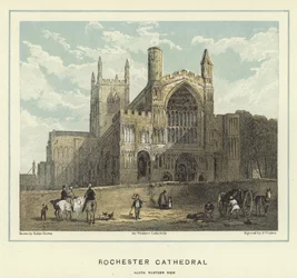 Cattedrale di Rochester, vista nord-ovest