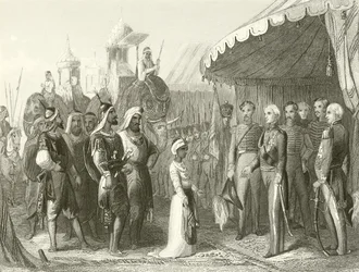 Sottomissione del Maharajah Dhuleep Singh a Sir Henry Hardinge
