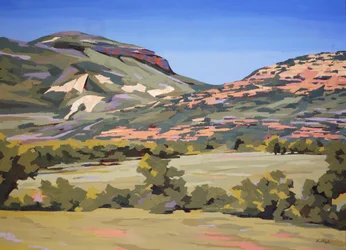 Veduta di Hermosa, 2024 circa (olio su tela)