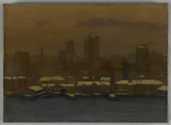Fronte del fiume, New York in inverno, c.1912