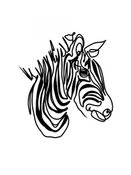Testa di zebra in stile minimalista