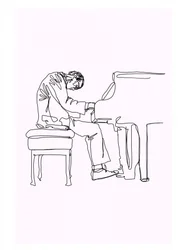 Musicista al pianoforte
