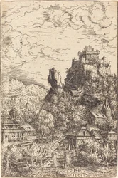 Paesaggio con un castello