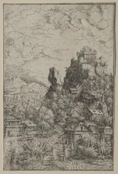 Paesaggio con un castello