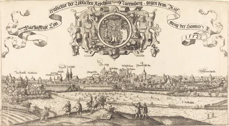 Veduta di Norimberga da est (sezione centrale)