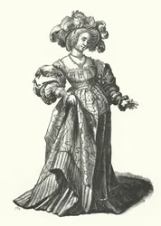 Costume di una donna di Basilea