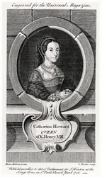 Ritratto di Catherine Howard (1520-42) inciso da Edward Rooker (1712-74 circa) 1748 (incisione)