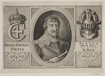 Cristiano IV. Illustrazione per Peder Vinstrup, "Il trombettiere danese", 1644