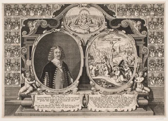 Niels Windet a Grundet e una rappresentazione di Cristo sulla croce