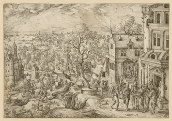 La storia di Tobia in un ampio paesaggio