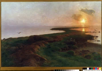 Tramonto su una laguna
