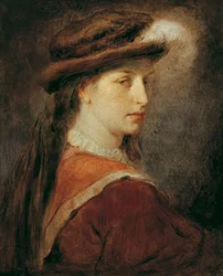 Dama con cappello piumato