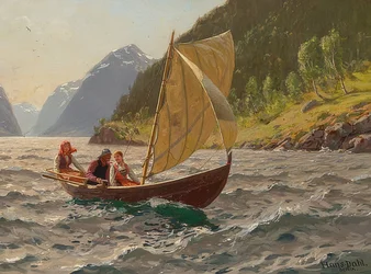 Gita in barca in un fiordo norvegese