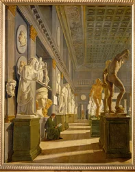 La Sala delle Antichità del Palazzo di Charlottenborg, Copenaghen... (dipinto su tela)