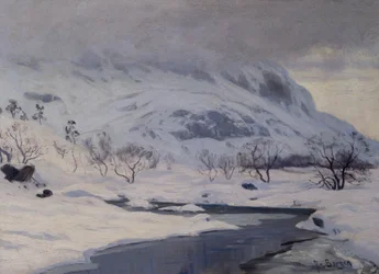 Paesaggio montano, inverno