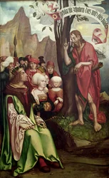 San Giovanni Battista predica davanti a Erode, dal Trittico di San Giovanni, 1514