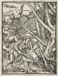 La danza della morte: Espulsione dal Paradiso; Adamo che coltiva la terra