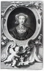 Anna di Cleves, inciso da Jacobus Houbraken, 1740