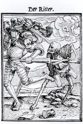La morte e il cavaliere, da «La danza della morte», inciso da Hans Lützelburger, ca. 1538