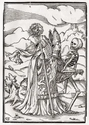 La Morte arriva al Vescovo, inciso da Georg Scharffenberg, da 
