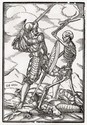 La morte arriva al soldato, inciso da Georg Scharffenberg, da 