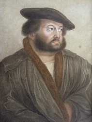 Ritratto di Hans Holbein inciso da Francesco Bartolozzi