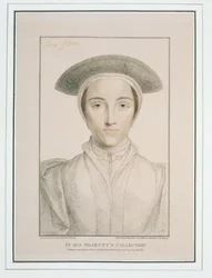 Ritratto di Anna di Clèves (1515-57) inciso da Francesco Bartolozzi, pubblicato nel 1796