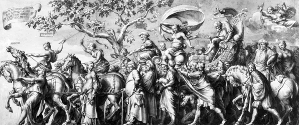 Il trionfo delle ricchezze, disegnato da Jan de Bisschop, c.1650