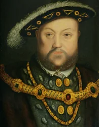 Ritratto di Enrico VIII (1491-1547) con una catena di gioielli e abiti di pelliccia