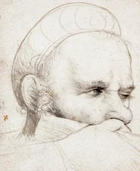 La testa di un balestriere che prende la mira